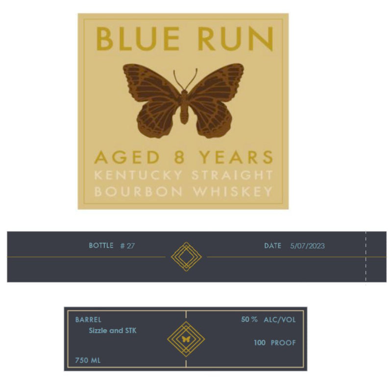 Load image into Gallery viewer, Blue Run 8 Year Old Sizzle and STK Straight Bourbon - Main Street Liquor
