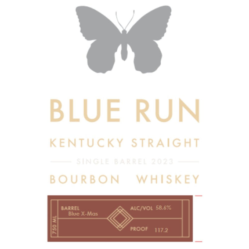 Load image into Gallery viewer, Blue Run ‘Blue X-Mas’ Single Barrel Bourbon 2023 - Main Street Liquor
