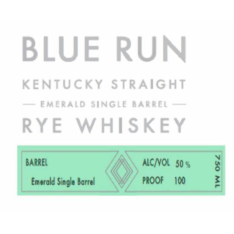 Load image into Gallery viewer, Blue Run Emerald Single Barrel Kentucky Straight Rye Whiskey - Main Street Liquor
