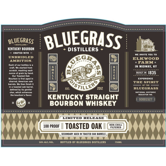 Bluegrass Kentucky Straight Bourbon Toasted Oak - Main Street Liquor