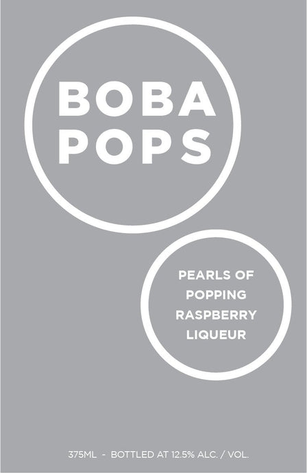 Boba Pops Raspberry Liqueur Pearls of Popping Spirits 375mL - Main Street Liquor