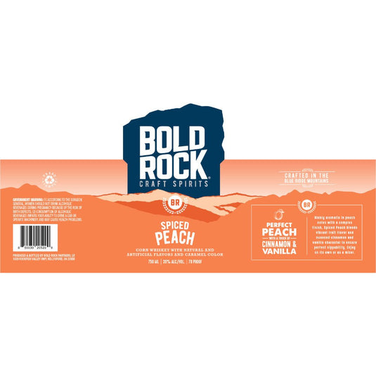 Bold Rock Spiced Peach Whiskey - Main Street Liquor