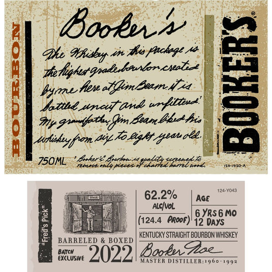 Booker’s “Fred’s Pick” Barreled & Boxed 2022 - Main Street Liquor