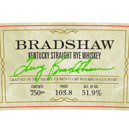 Bradshaw Kentucky Straight Rye Whiskey By Terry Bradshaw - Main Street Liquor