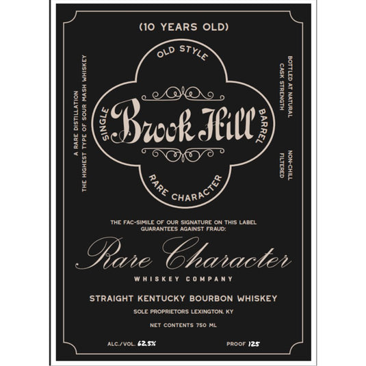 Brook Hill 10 Year Old Straight Bourbon - Main Street Liquor