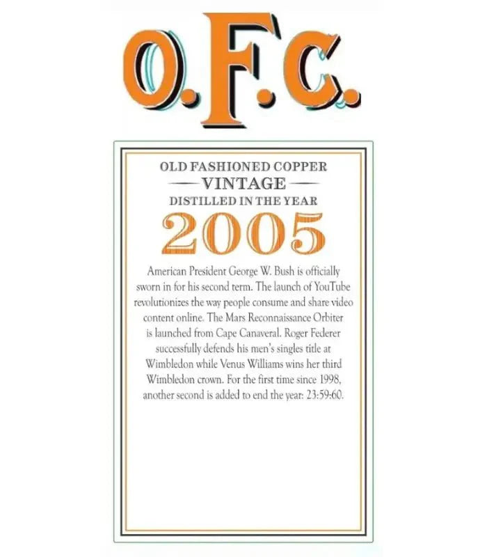 Load image into Gallery viewer, Buffalo Trace O.F.C. Vintage 2005 Bourbon Whiskey 750mL - Main Street Liquor
