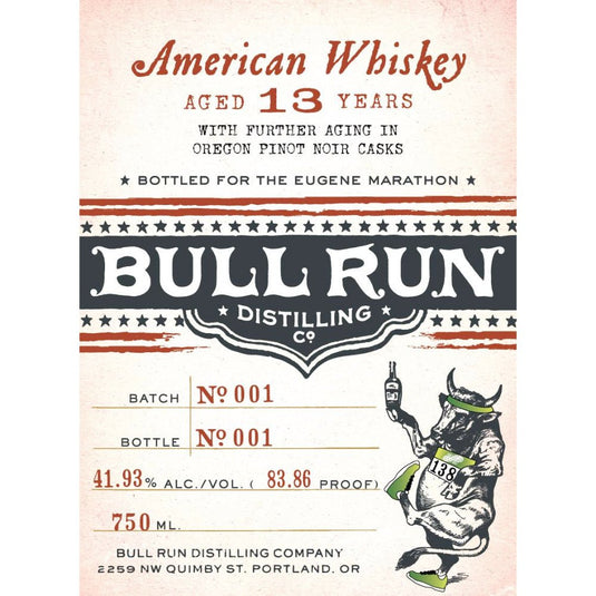 Bull Run Eugene Marathon 13 Year Whiskey - Main Street Liquor
