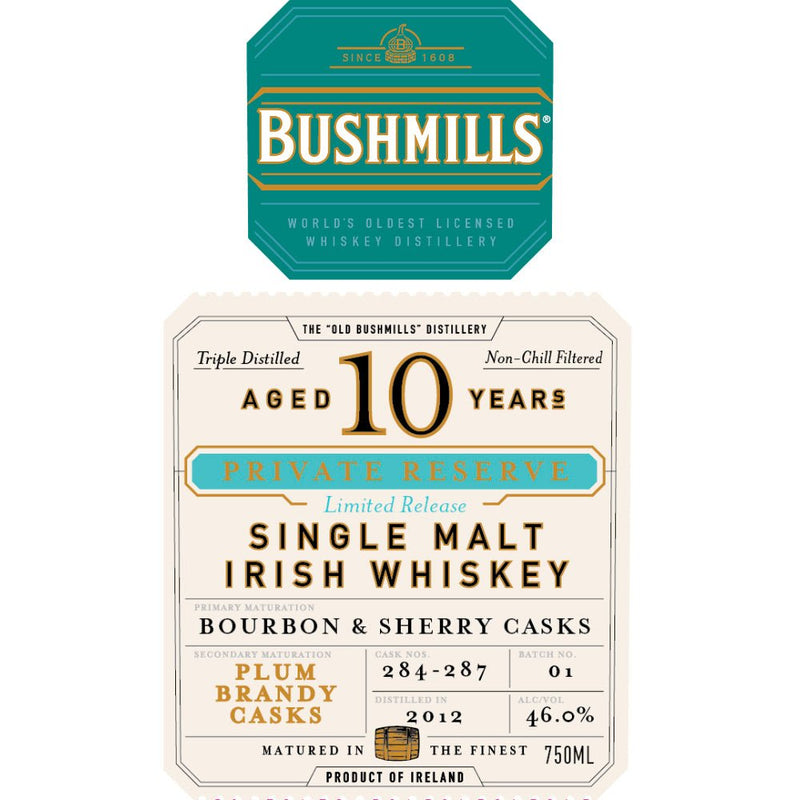 Load image into Gallery viewer, Bushmills 10 Year Old Private Reserve Plum Brandy Cask Finished - Main Street Liquor
