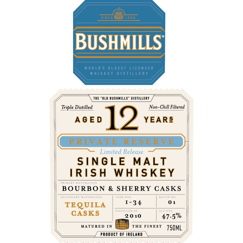 Load image into Gallery viewer, Bushmills 12 Year Old Private Reserve Tequila Cask Finished - Main Street Liquor
