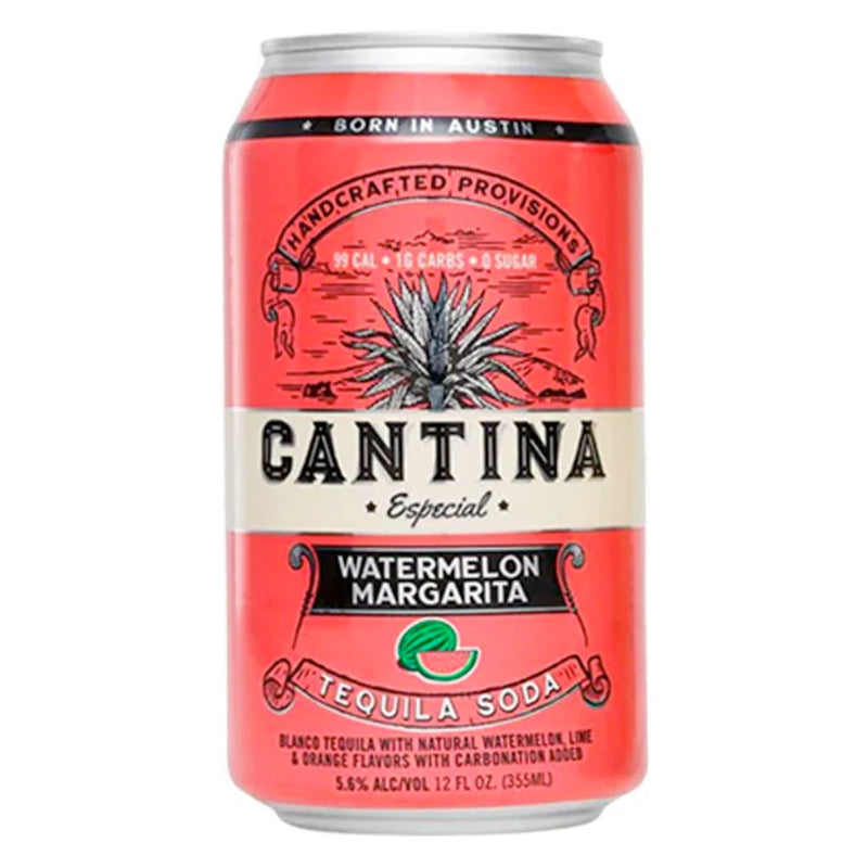 Load image into Gallery viewer, Cantina Watermelon Margarita Tequila Soda 4pk - Main Street Liquor
