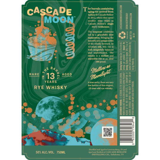 Cascade Moon 13 Year Old Rye Whisky - Main Street Liquor