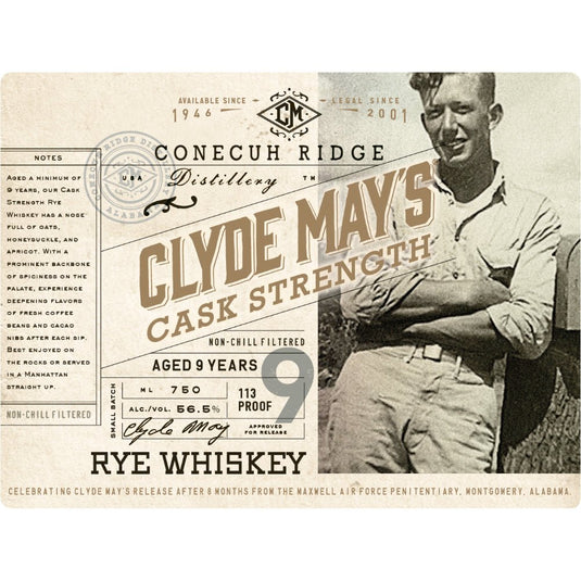 Clyde May’s 9 Year Old Cask Strength Rye Whiskey - Main Street Liquor