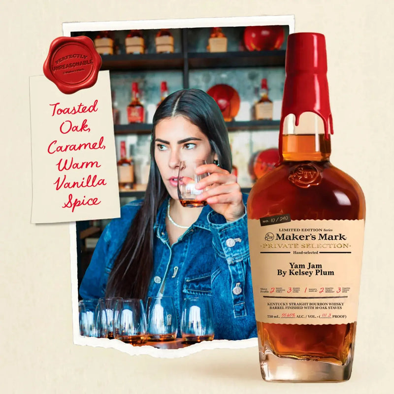 Load image into Gallery viewer, Maker’s Mark Private Selection “Yam Jam” by Kelsey Plum Bourbon - Main Street Liquor
