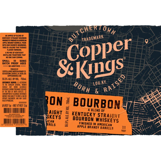Copper & King’s Bourbon Finished in American Apple Brandy Barrels - Main Street Liquor