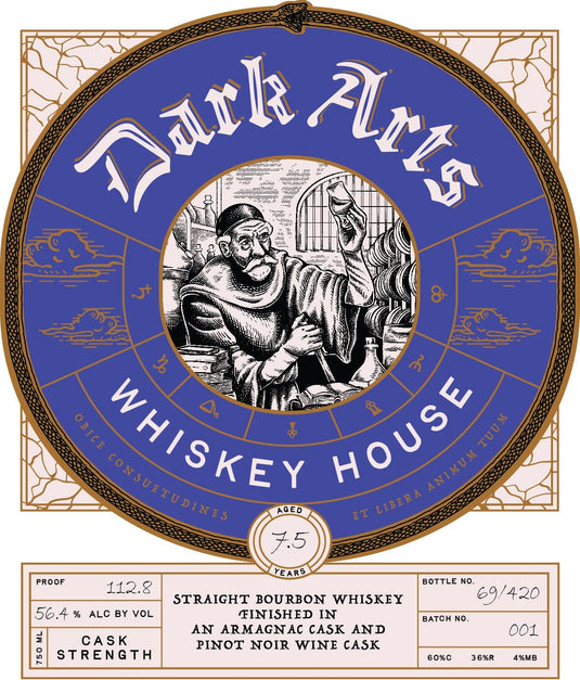 Dark Arts Whiskey House Straight Bourbon Whiskey – 7.5 - Year, Cask Strength - Main Street Liquor