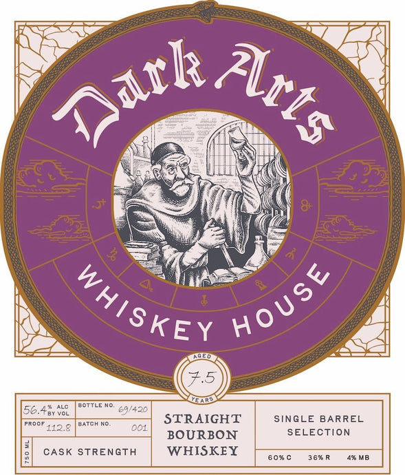 Dark Arts Whiskey House Straight Bourbon Whiskey Single Barrel 7.5 Years - Main Street Liquor