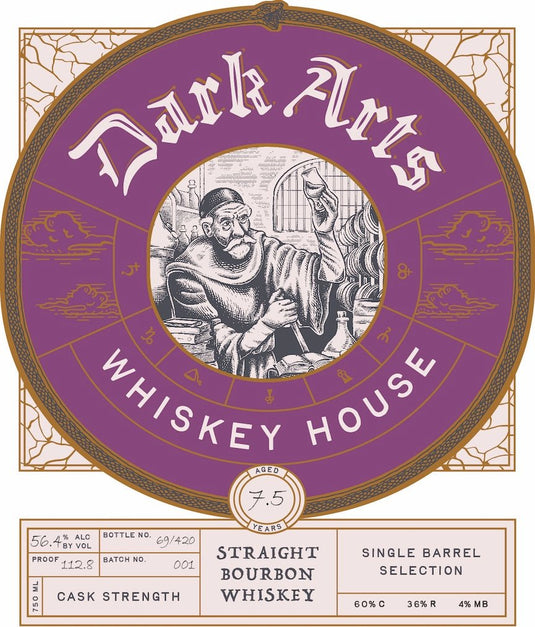 Dark Arts Whiskey House Straight Bourbon Whiskey Single Barrel 7.5 Years - Main Street Liquor