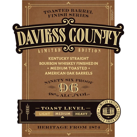 Daviess County Limited Edition Medium Toasted Straight Bourbon - Main Street Liquor