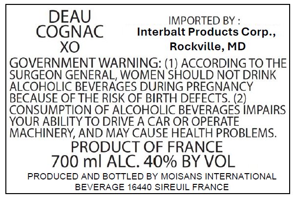 Load image into Gallery viewer, Deau XO Cognac - Main Street Liquor
