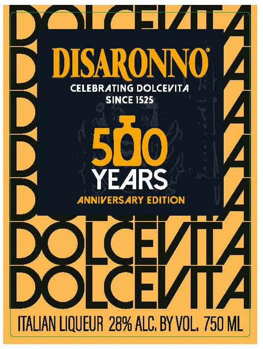 Disaronno 500 Years Anniversary Edition Amaretto Liqueur Dolce Vita Bottle - Main Street Liquor