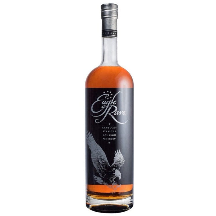 Load image into Gallery viewer, Eagle Rare Bourbon 1.75L features a black label with an eagle graphic and silver cap, offering the distinctive taste the Eagle Rare brand is known for.
