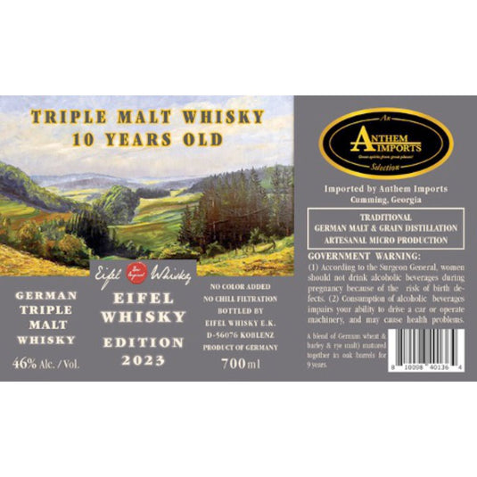 Eifel German 10 Year Old Triple Malt Whisky 2023 Edition - Main Street Liquor