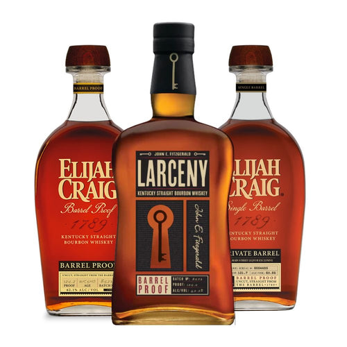 Elijah Craig Barrel Proof B523, Larceny Barrel Proof B523, & Elijah Craig Single Barrel Select Bundle - Main Street Liquor