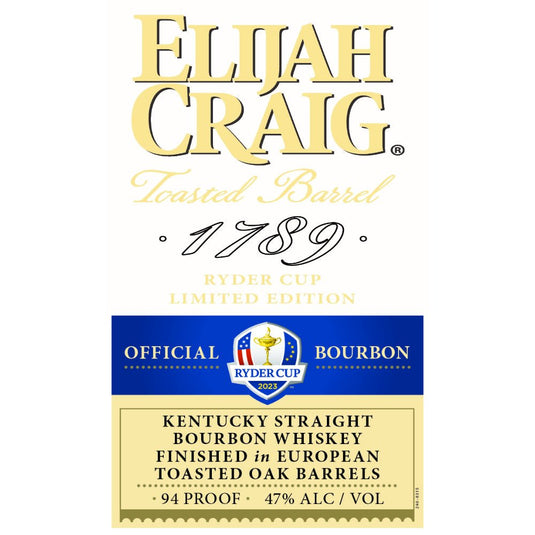 Elijah Craig Ryder Cup 2023 Kentucky Straight Bourbon - Main Street Liquor