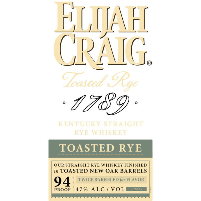 Elijah Craig Toasted Rye Whiskey - Main Street Liquor