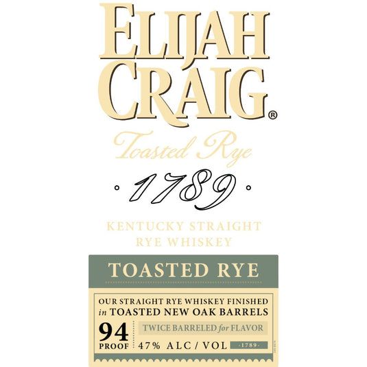 Elijah Craig Toasted Rye Whiskey - Main Street Liquor