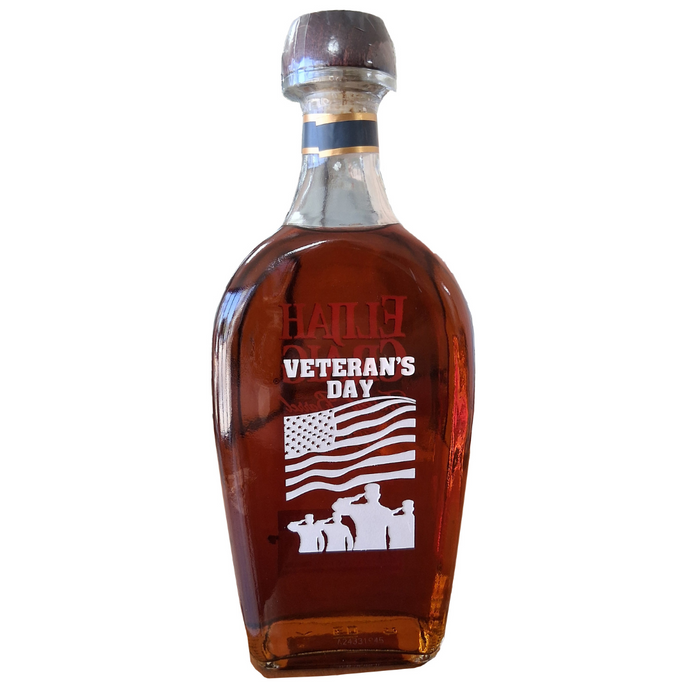 Elijah Craig Toasted Barrel Veteran’s Day Limited Edition Etched Bottle