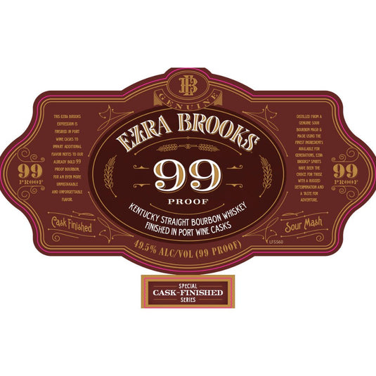 Ezra Brooks 99 Proof Bourbon Finished in Port Wine Casks - Main Street Liquor