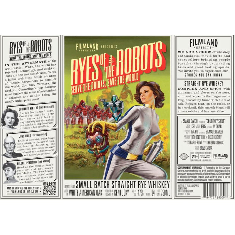 Load image into Gallery viewer, Filmland Spirits Ryes of The Robots Straight Rye - Main Street Liquor
