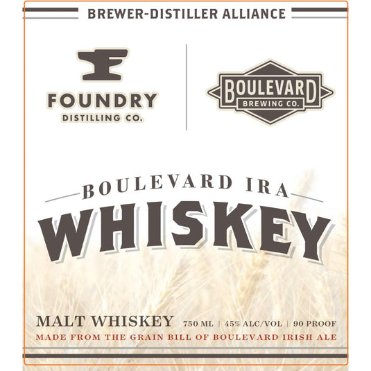 Foundry Distillery Boulevard IRA Malt Whiskey - Main Street Liquor