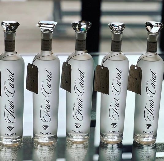 Four Carat Vodka Collectors Edition With Diamond Cut Closure (Full Set) - Main Street Liquor