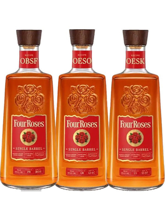 Four Roses Single Barrel Recipe OBSF, OESK, & OESO Bourbon Whiskey Collection - Main Street Liquor