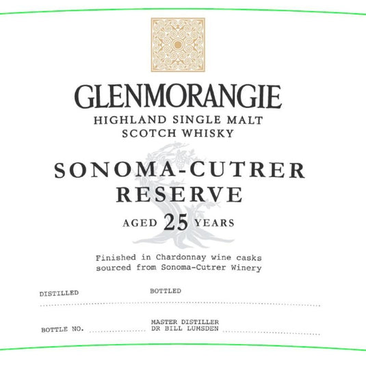 Glenmorangie Sonoma-Cutrer Reserve 25 Year Old - Main Street Liquor