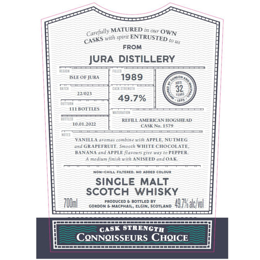 Gordon and Macphail Jura 32 Year Old Connoisseurs Choice - Main Street Liquor