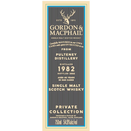Gordon & MacPhail 1982 Pulteney 40 Year Old - Main Street Liquor