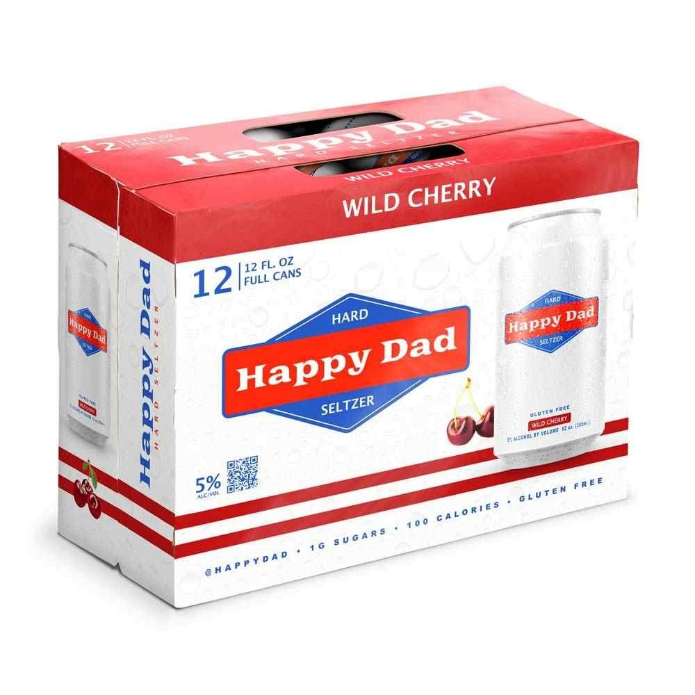 Buy Happy Dad Hard Seltzer Wild Cherry 12pk® Online | Bourbon Hunt USA