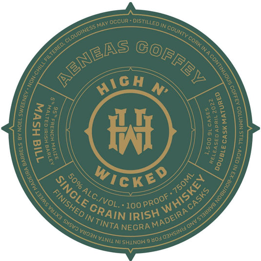 High N’ Wicked Aneas Coffey Irish Whiskey - Main Street Liquor