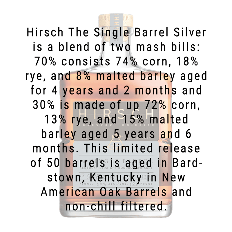 Load image into Gallery viewer, Hirsch The Single Barrel (Silver) Bourbon 750mL - Main Street Liquor
