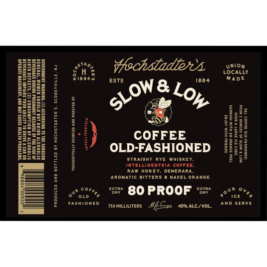 Hochstadter's Slow & Low Coffee Old Fashioned - Main Street Liquor