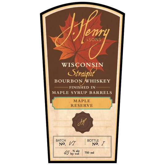 J. Henry Maple Reserve Wisconsin Straight Bourbon - Main Street Liquor