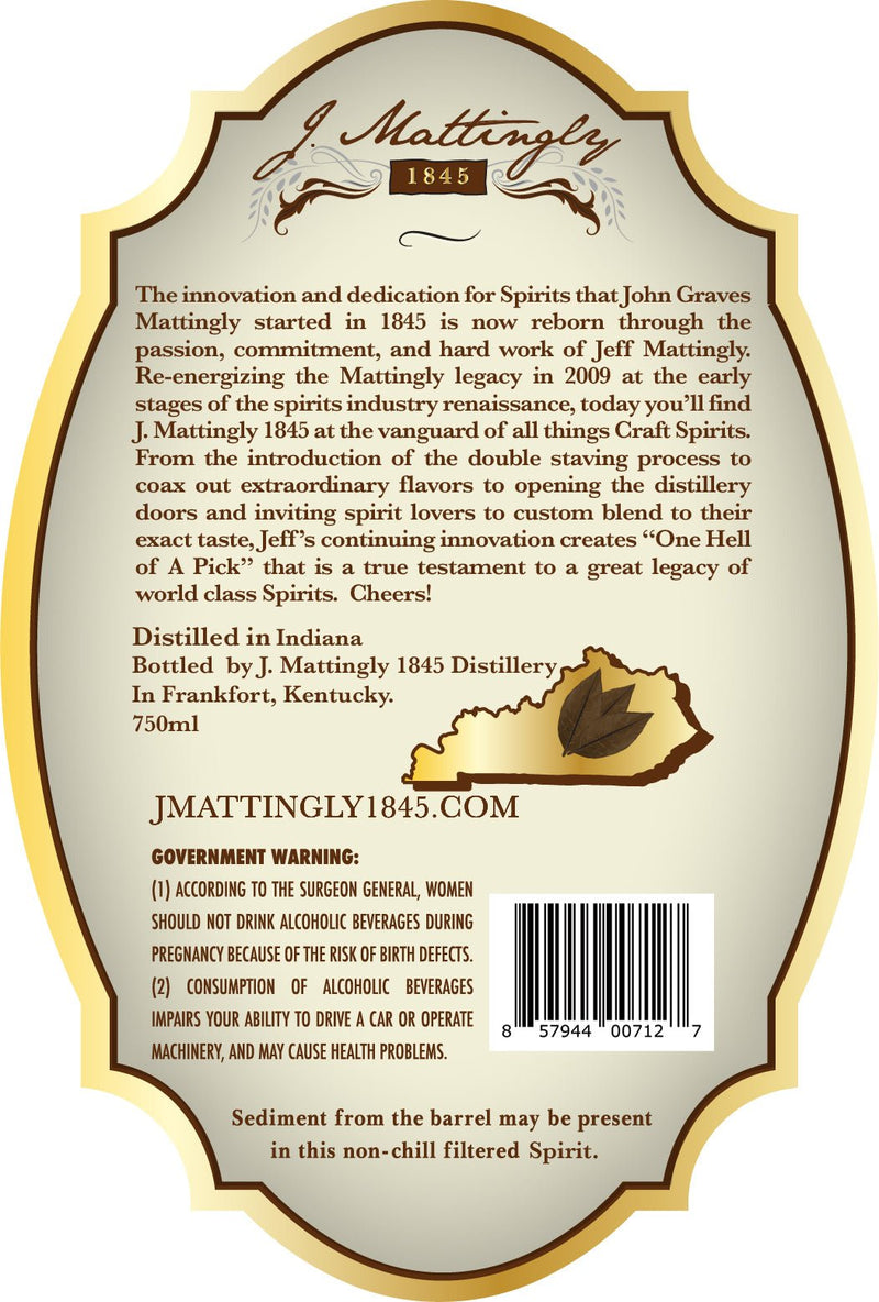 Load image into Gallery viewer, J. Mattingly Cigar Batch No. 1 Bourbon Whiskey Double Staved - Main Street Liquor
