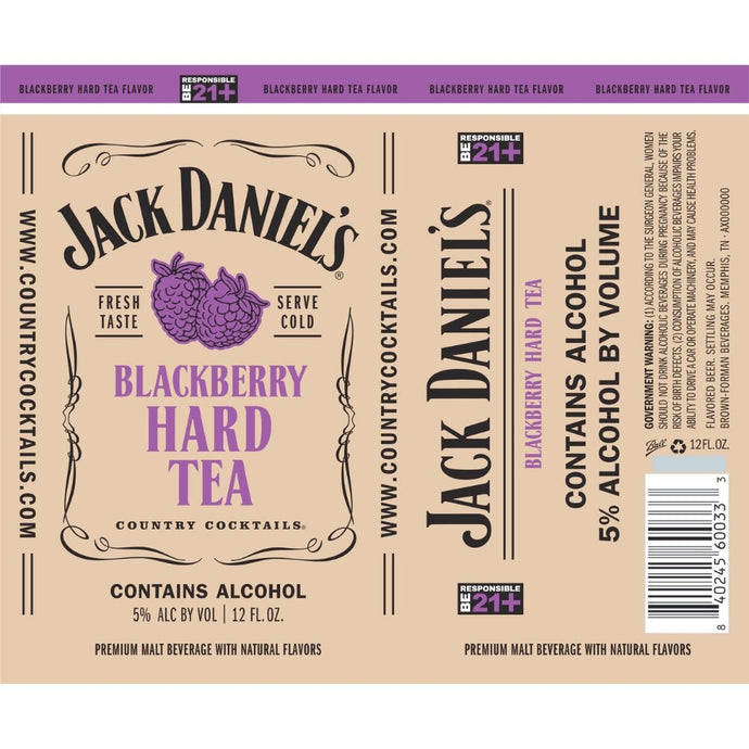 Jack Daniel’s Country Cocktails Blackberry Hard Tea - Main Street Liquor
