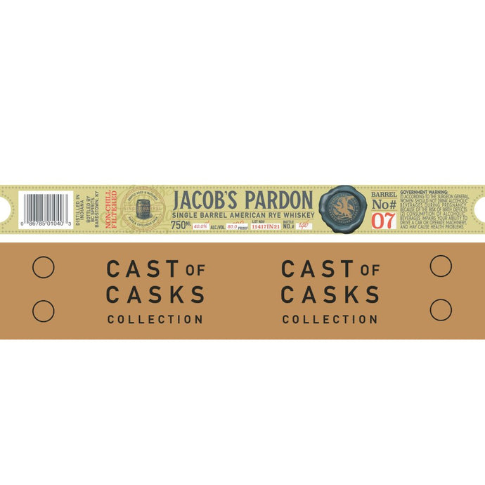 Jacob‘s Pardon Cast of Casks Rye Barrel No 