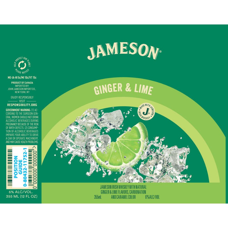 Load image into Gallery viewer, Jameson Ginger &amp; Lime Canned Cocktail 4pk - Main Street Liquor
