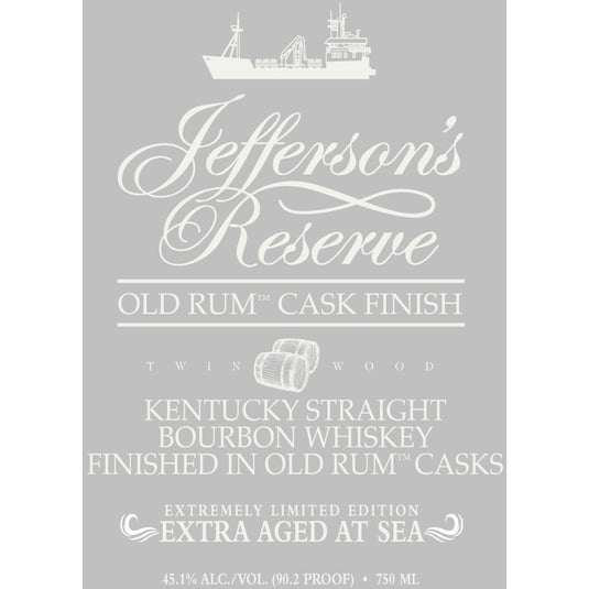 Jefferson's Reserve Old Rum Cask Finish Extra Aged At Sea - Main Street Liquor