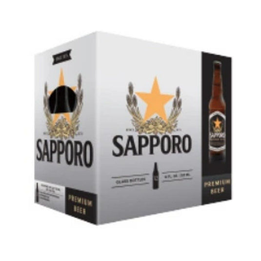 Sapporo Premium Bottle Beer 12oz - Case of 12